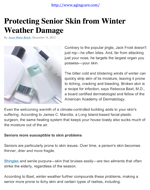 Protecting Senior Skin from Winter Weather Damage January 2013 Cover