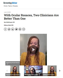 With Ocular Rosacea, Two Clinicians are better than one