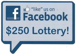 $250 Facebook Lottery!  Enter today!