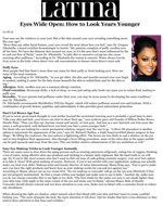Eyes Wide Open: How to Look Years Younger October 2012 Cover