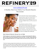 Six Healthy Skin Care Habits You Should Reconsider February 2013 Cover